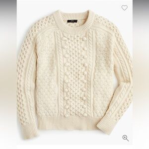 J. Crew popcorn sweater in cream